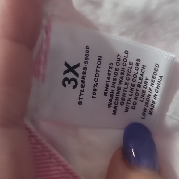 American Bazi plus size 3x pink white checkered cotton shorts - Picture 4 of 8